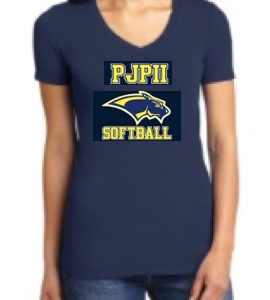PJP II Softball Ladies Stretch V-Neck T-Shirt