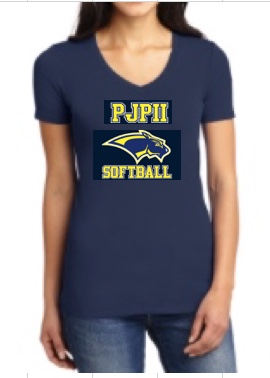 PJP II Softball Ladies Stretch V-Neck T-Shirt